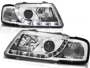 LED Tagfahrlicht Scheinwerfer für Audi A3 8L 96-00 chrom